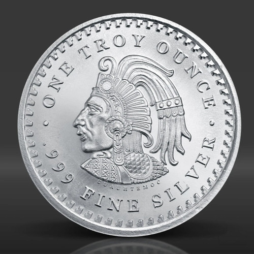 999 silver coin aztec - oz, 0.999