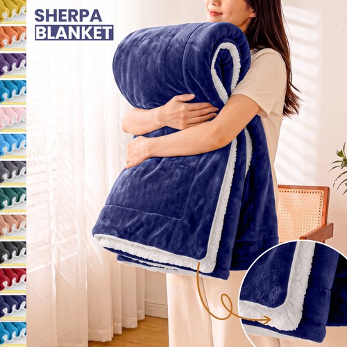Sherpa bed blanket - bed,