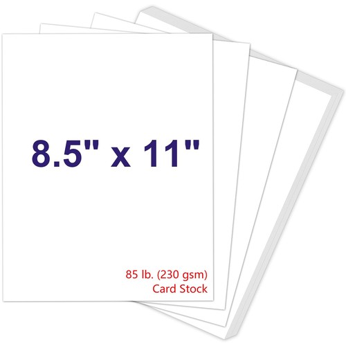 White cardstock x - cardstock, 8.5